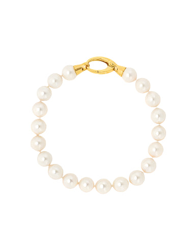 Majorica - Gyllt Lyra Armband 8mm