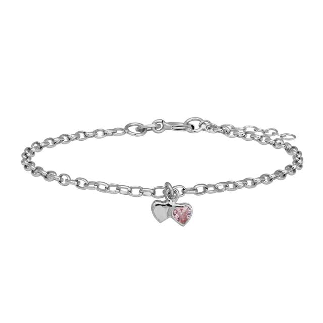 Noa - Barna Armband Silfur Hjarta