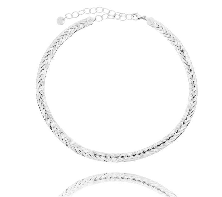 By L - Fiskiflétta Hálsfesti Breið - Silfur