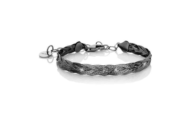 By L - Fiskiflétta Armband Mjótt - Svart