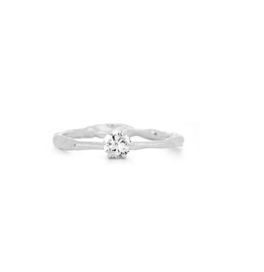 Jens - Gáru hringur silfur m. steini