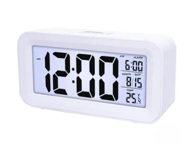 LCD Vekjaraklukkur stór skjár