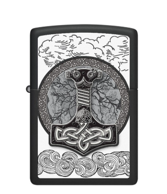 ZIPPO - Thor's Hamme Black Matte