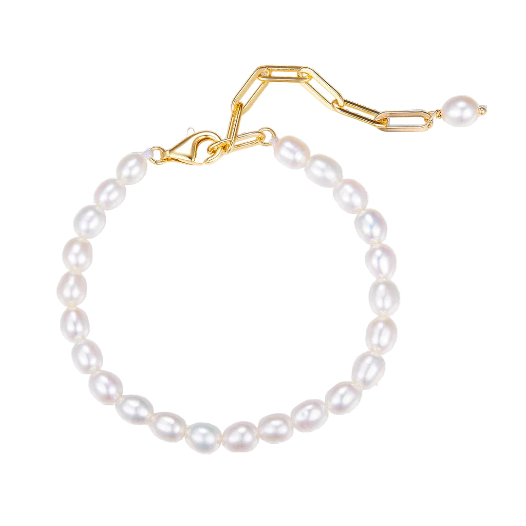 Vera Design - Pearl Chain armband gyllt