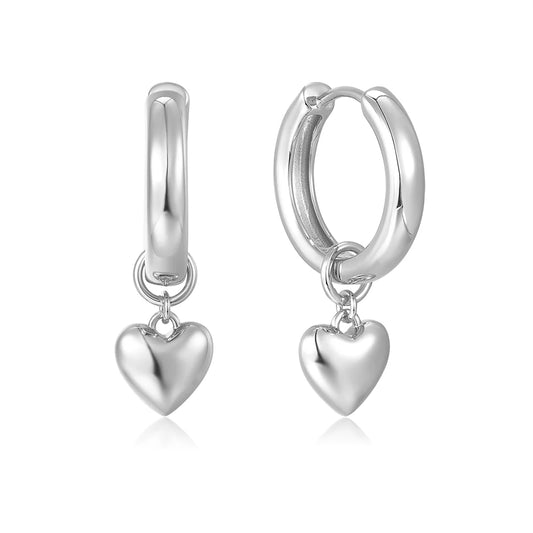 Vera Design - Heart Hoop Silfur lokkar