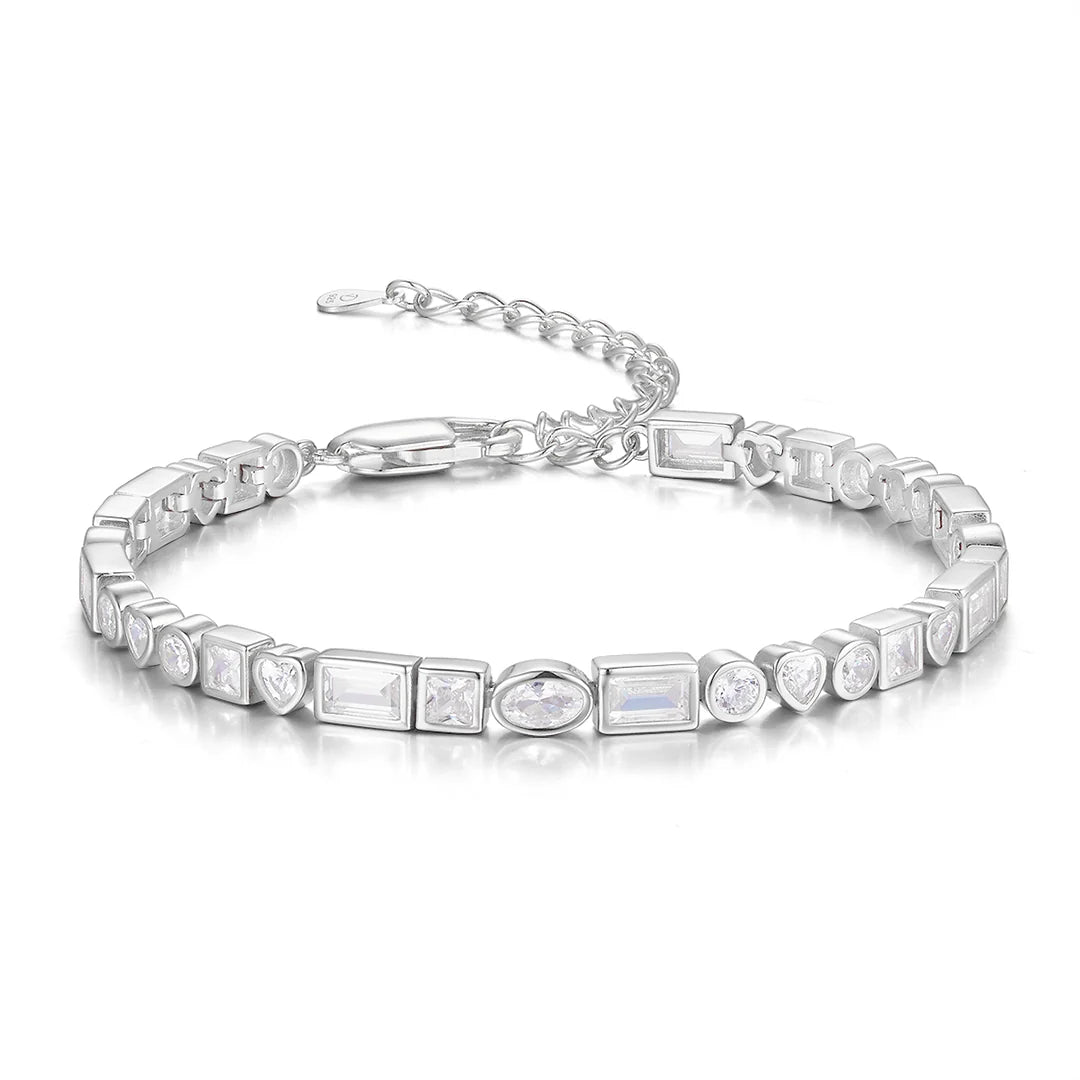 Vera design - Hjartasteinn armband silfur