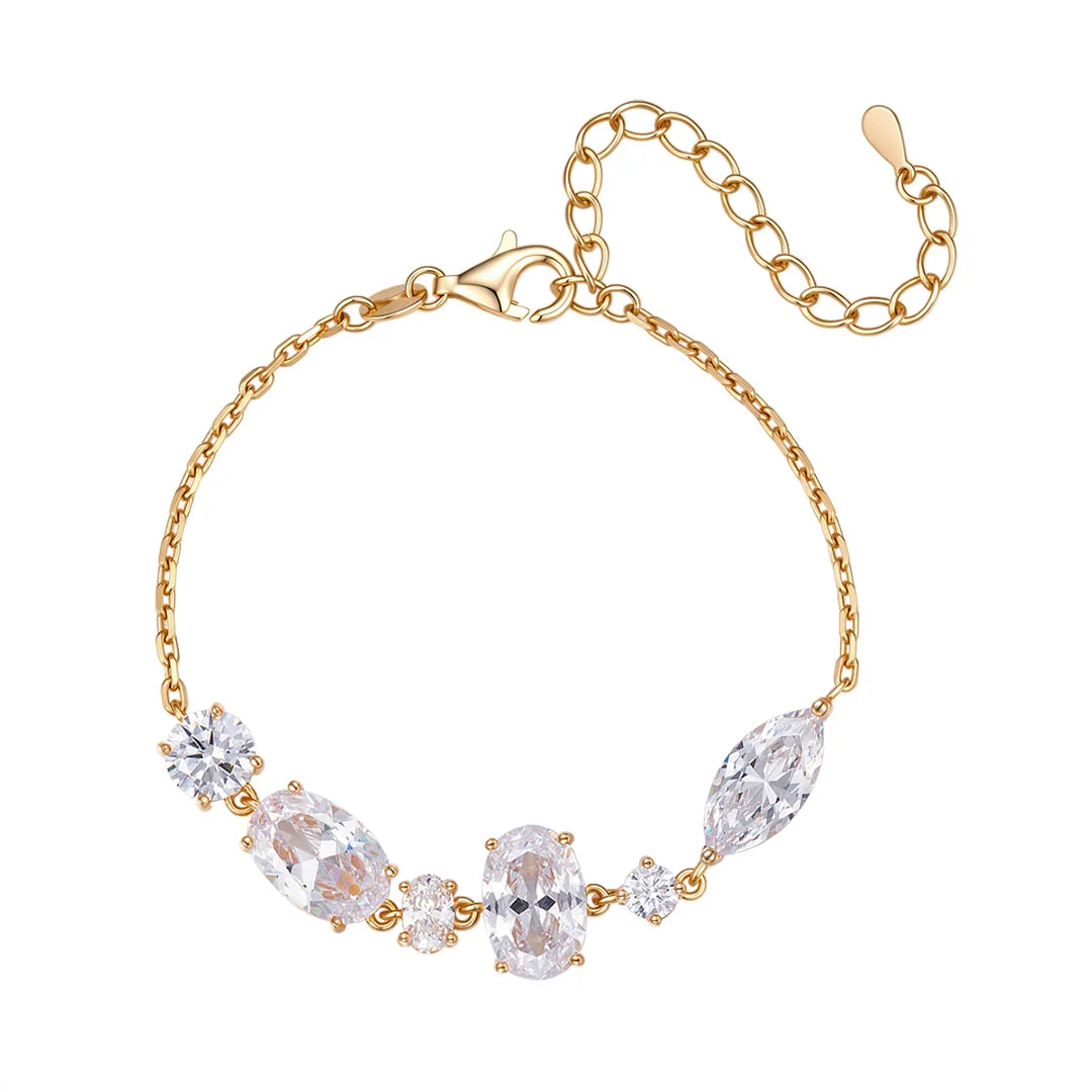 Vera design - Crystal drottning armband gyllt