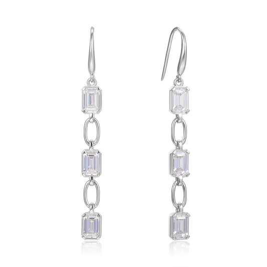 Vera Design - Crystal Eyrnalokkar Silfur