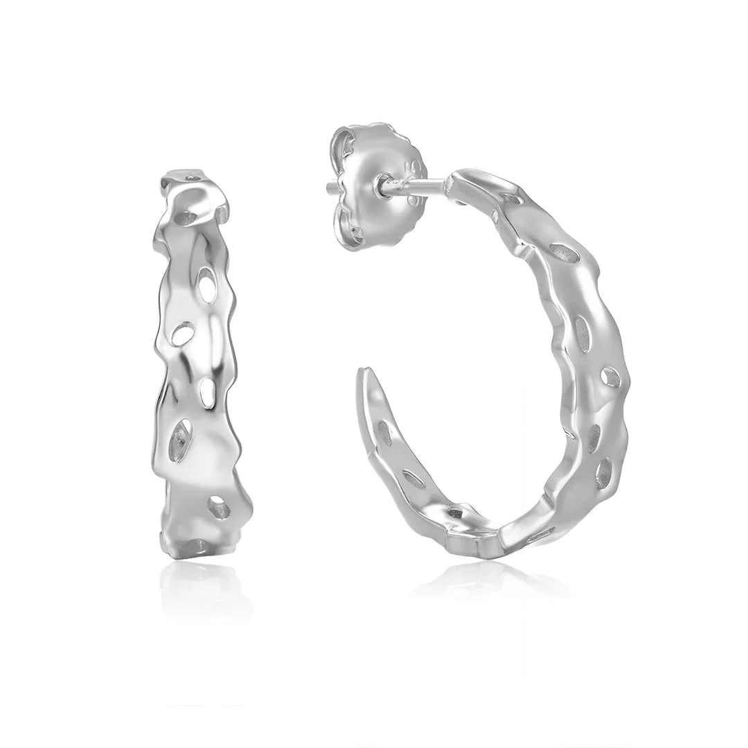 Vera Design - Eyrnalokkar Fjöður Hoop Silfur