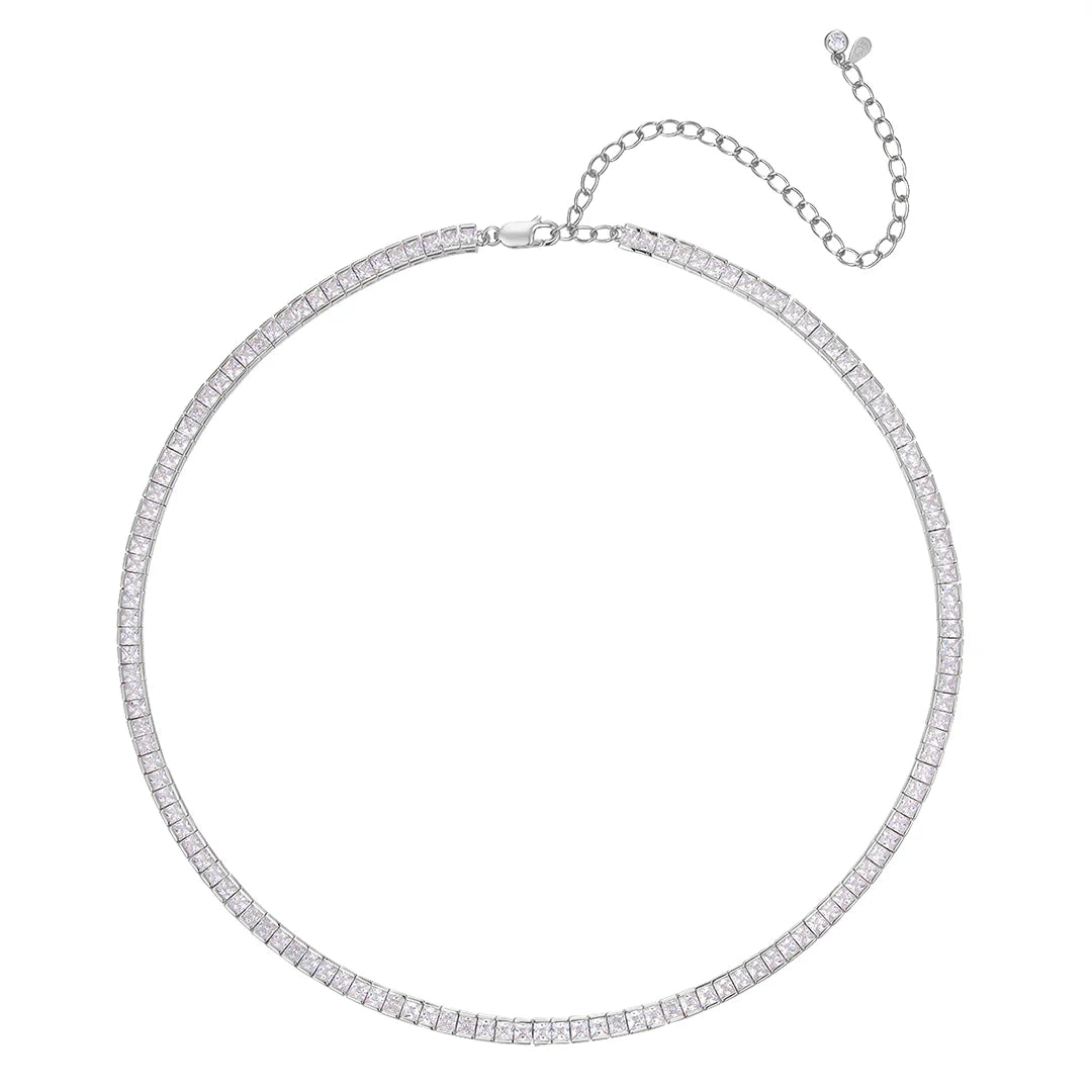 Vera Design - Tennis Baguette Hálsfesti Silfur