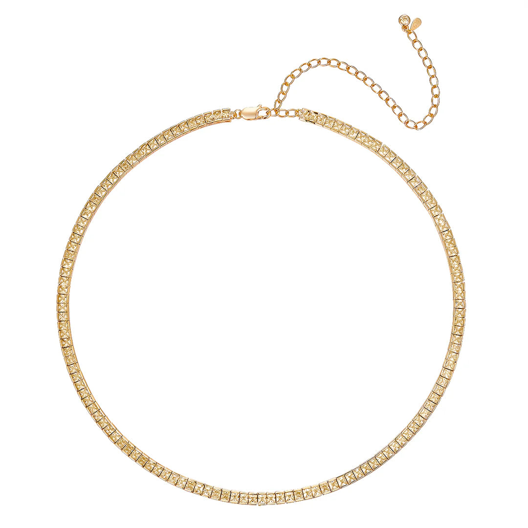 Vera Design - Tennis Baguette Hálsfesti Gyllt