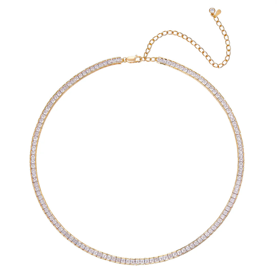 Vera Design - Tennis Baguette Hálsfesti Gyllt