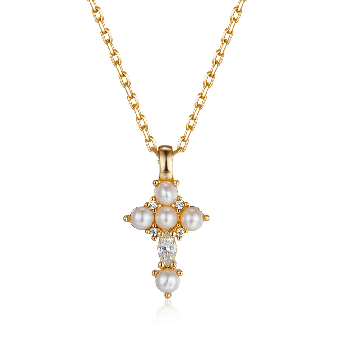 Vera Design - Cross Pearl Tiny men