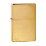 ZIPPO - Vintage Brushed Finish Brass (w.slashes)