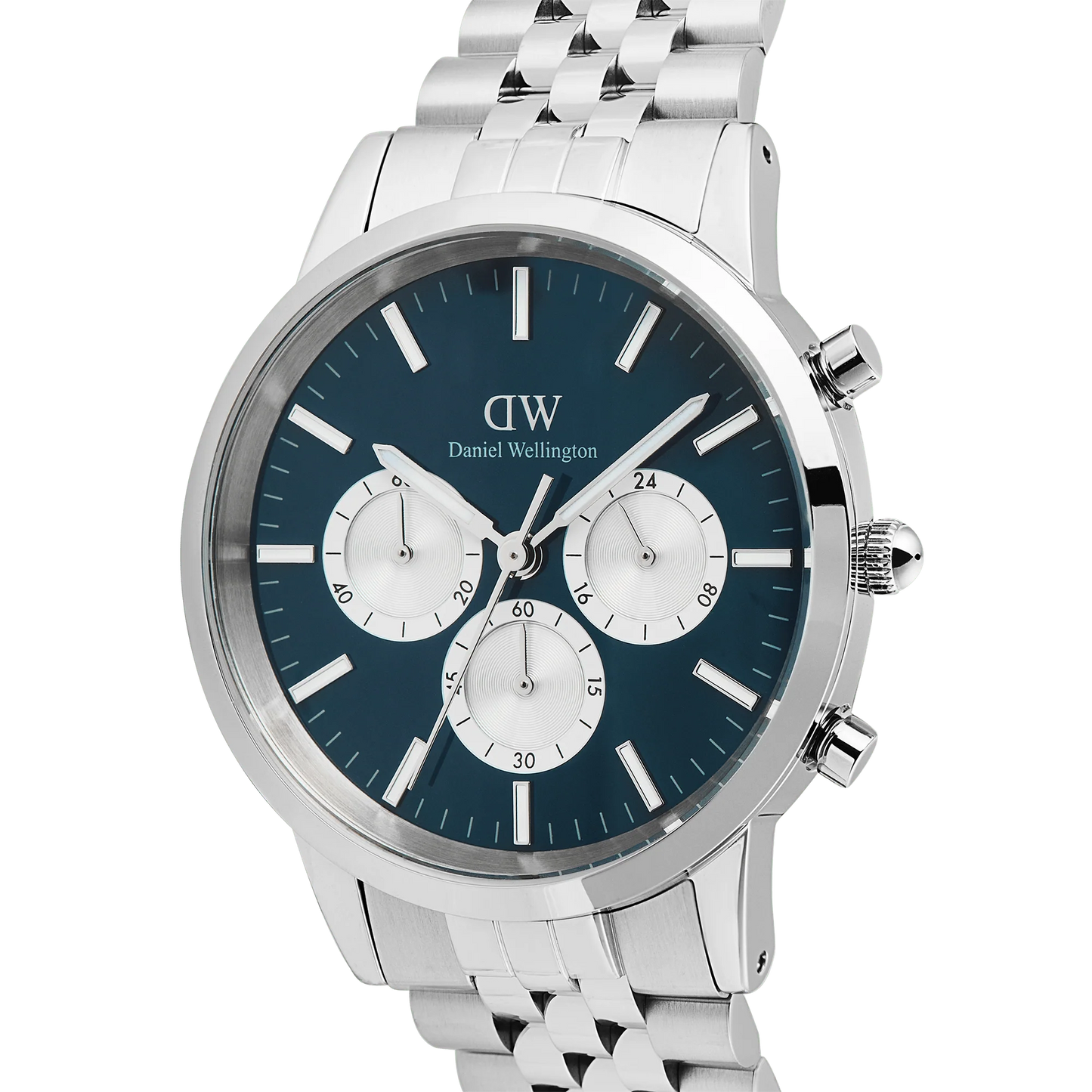 Daniel Wellington - Iconic Chronograph Arch 5-Link Arctic Panda Silver