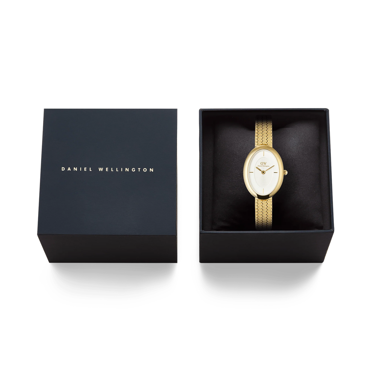Daniel Wellington - Juliette Braided Mesh White Sunrey Gold