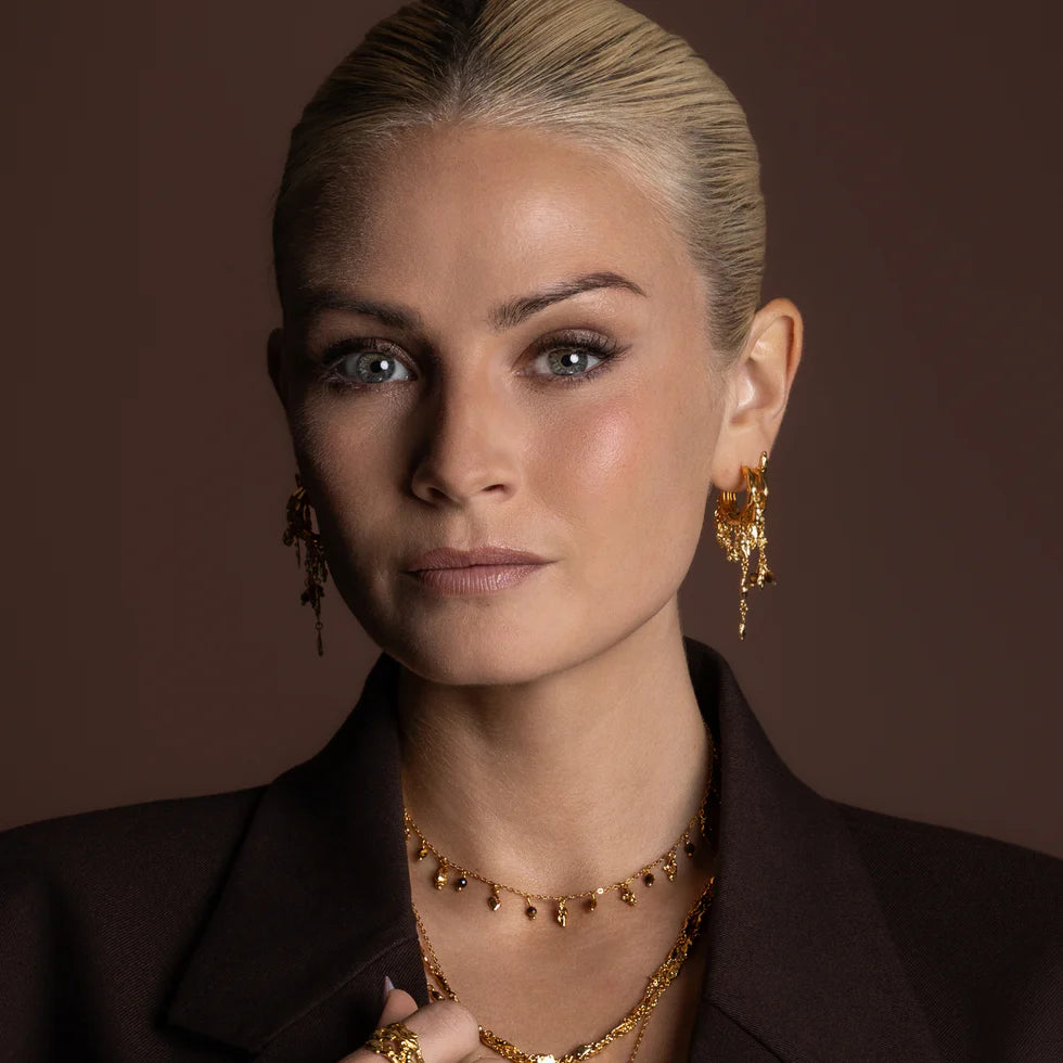 By L - ÖrkÖrk Lokkar 20mm Hoops m. 7x Örkum - Gylltir