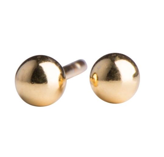 Noa - Gylltar kúlur á pinna (6mm)