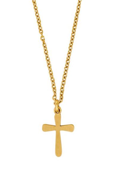 Son of Noa - gyllt stál keðja með kross