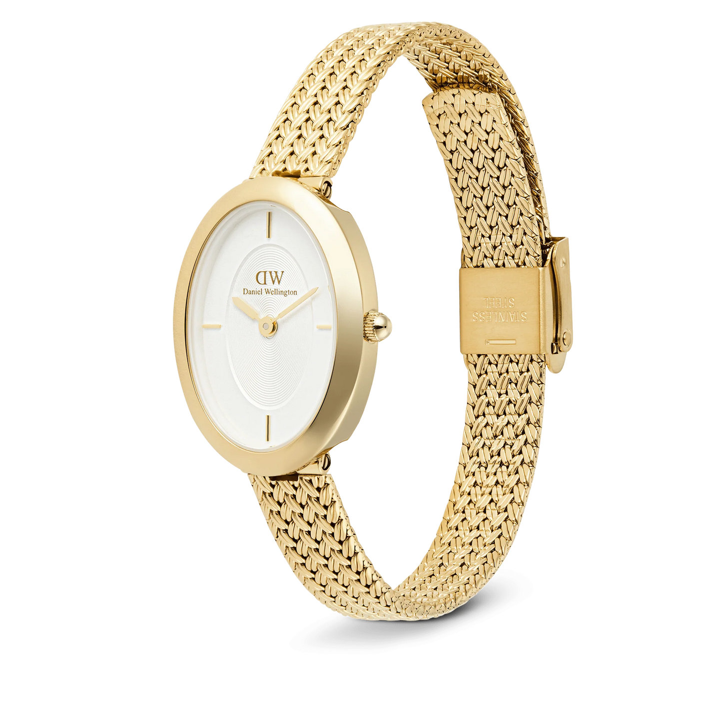 Daniel Wellington - Juliette Braided Mesh White Sunrey Gold
