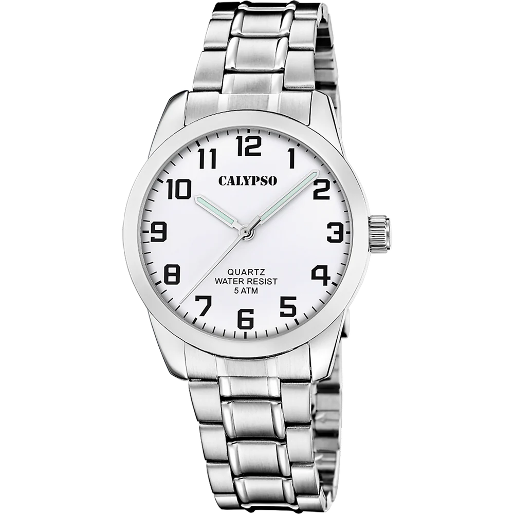 CALYPSO - Herraúr - Hvít skífa 39mm