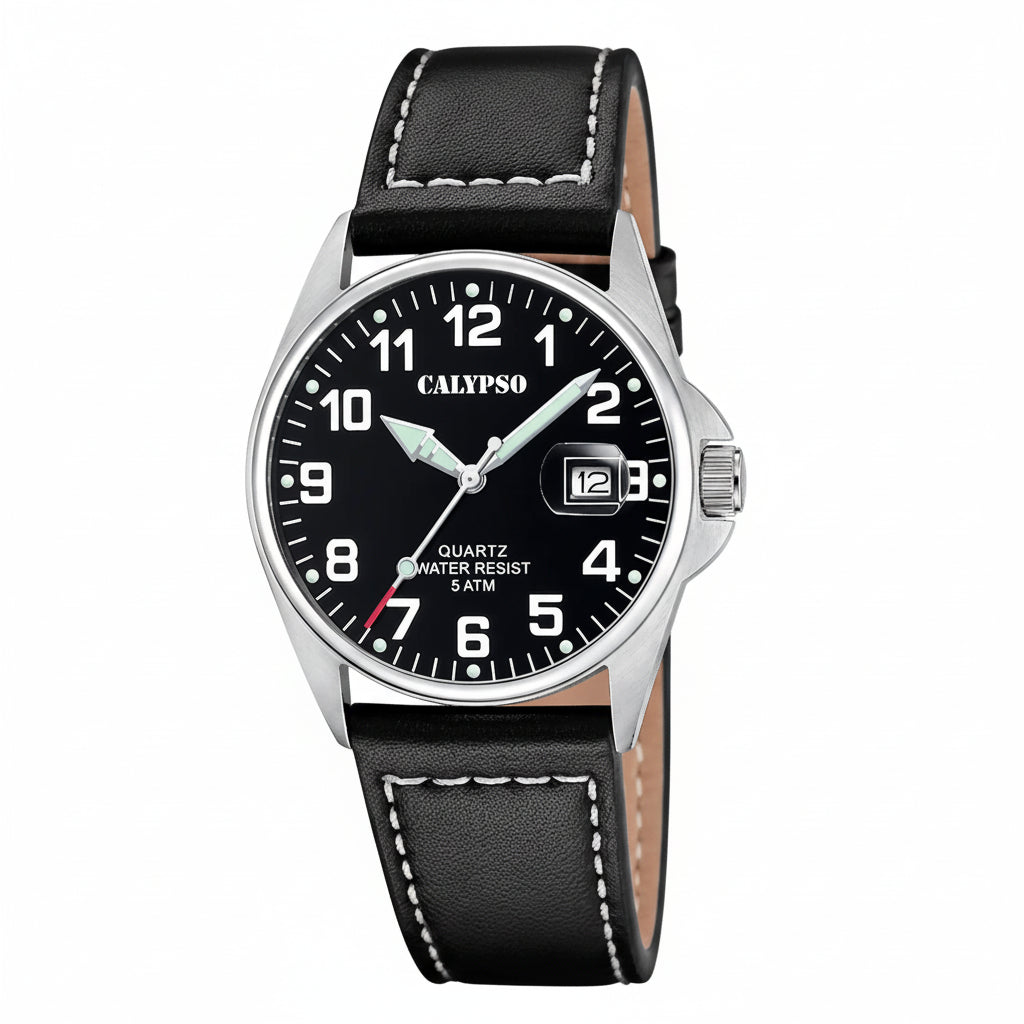 CALYPSO - Herraúr - Svört skífa 38mm