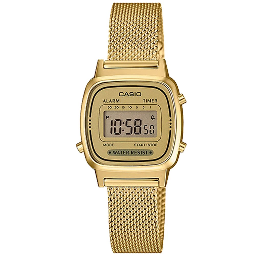 Casio - Vintage Mini - Gyllt með Gylltri Skífu