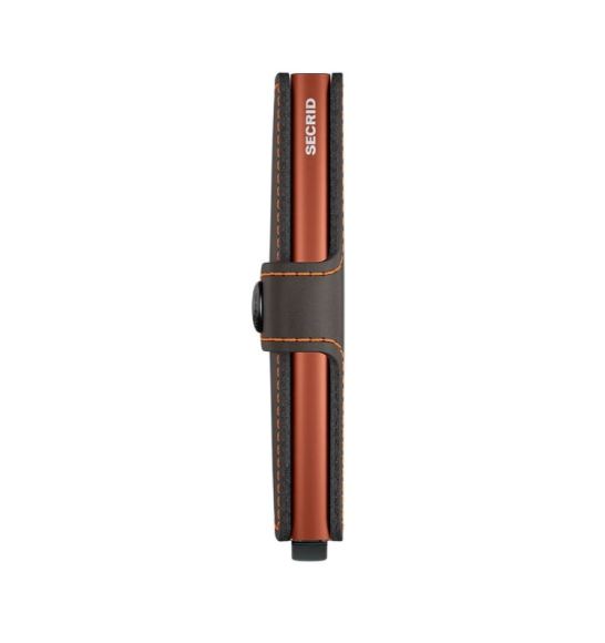 SECRID- Miniwallet Matte Truffle & Orange