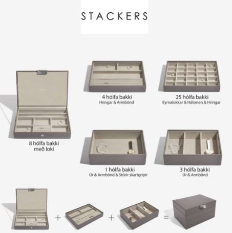 Stackers - Stórt Skartgripaskrín - Mink