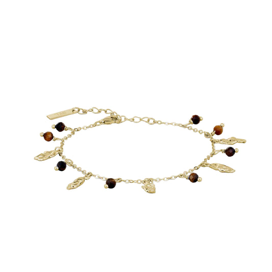 By L - ÖrkÖrk Armband m. 5x Örkum & 8x Tígrisaugum - Gyllt