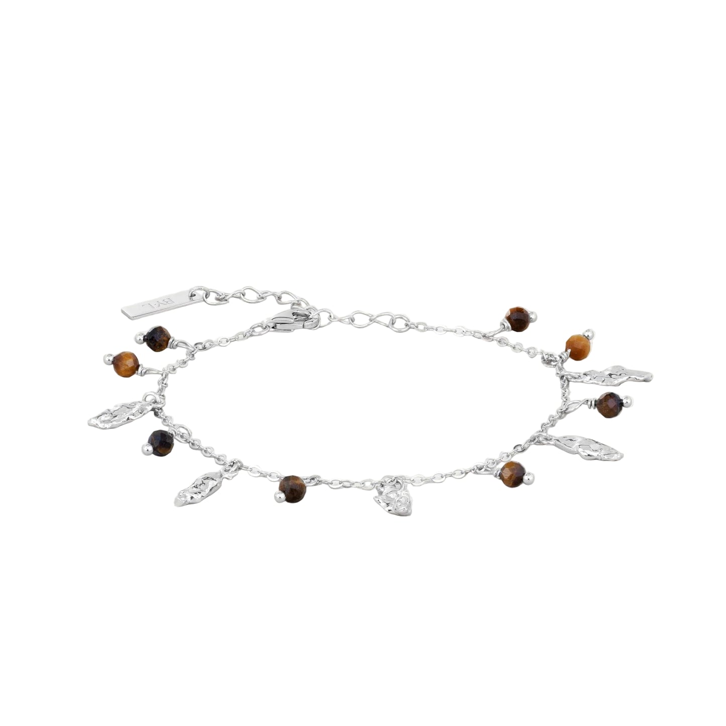 By L - ÖrkÖrk Armband m. 5x Örkum & 8x Tígrisaugum - Silfur