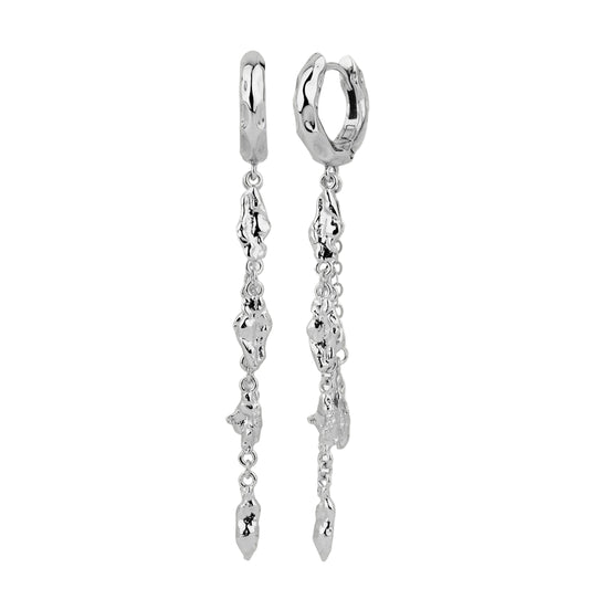 By L - ÖrkÖrk Lokkar 15mm Hoops m. 4x Örkum & Keðju - Silfur