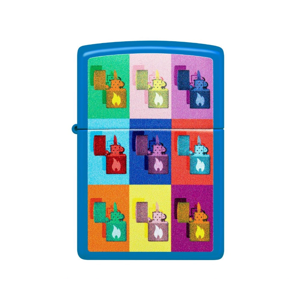 ZIPPO - Pop Art Collage Sky Blue