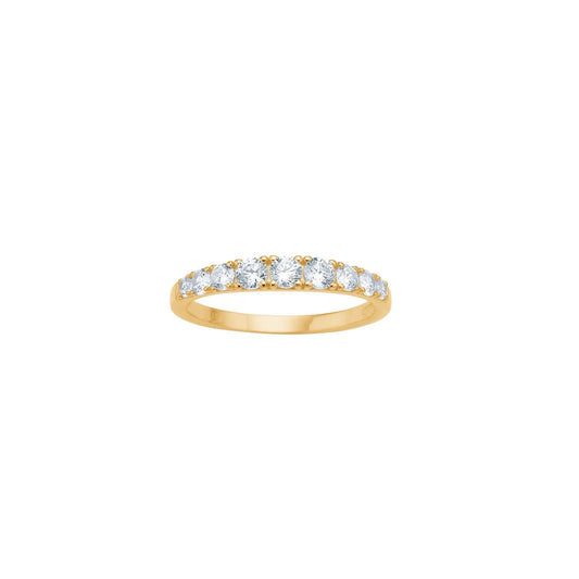 Noa - 8kt Gullhringur með zircon steinum