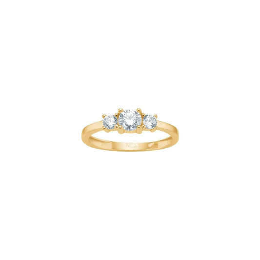 Noa - 8kt Gullhringur með zircon steinum