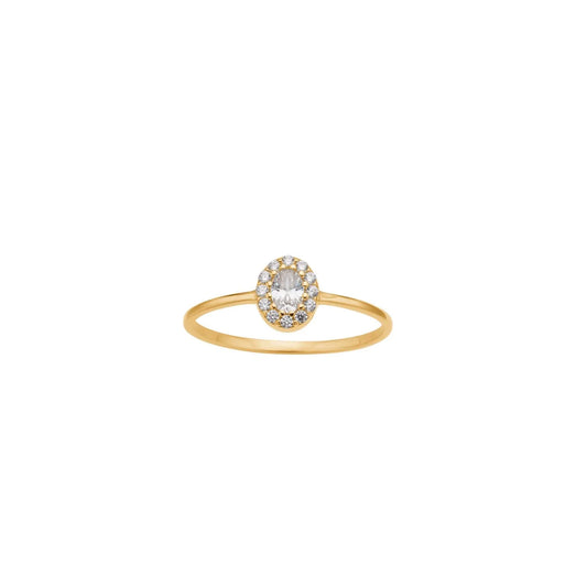 Noa - 8kt Gullhringur með zircon steinum