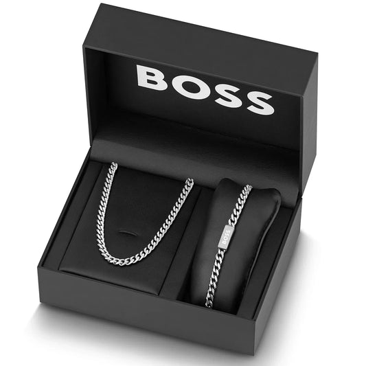 Boss - Hálskeðja & Armband - Gjafasett