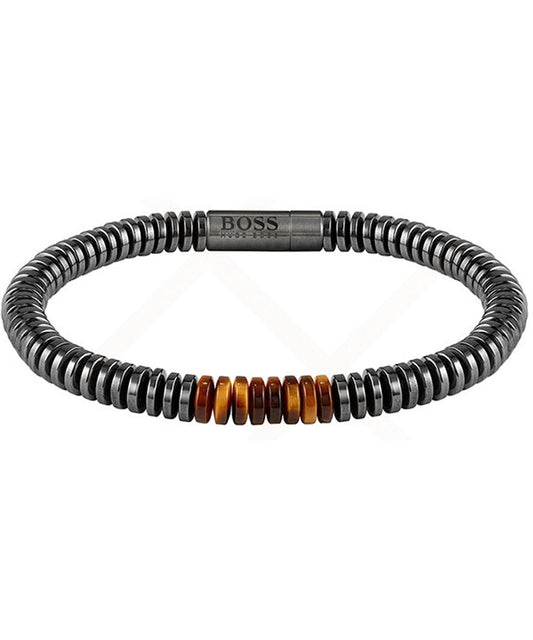 Boss stálarmband svart