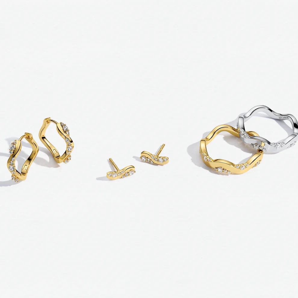 Sif Jakobs - Ellera Waves Altro Creolo Eyrnalokkar Gylltir