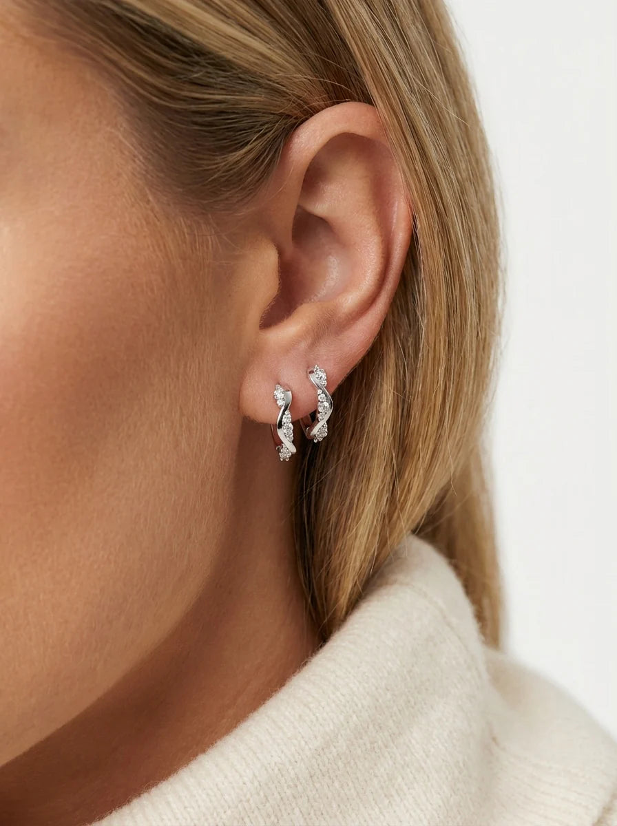 Sif Jakobs - Ellera Waves Altro Creolo Eyrnalokkar Gylltir