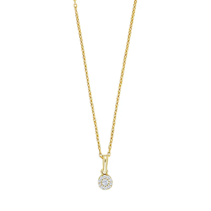 NOA - Gull Hálsmen - 8kt með zirkon steinum