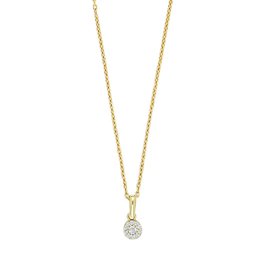 NOA-Gull Hálsmen - 8kt með zirkon steinum