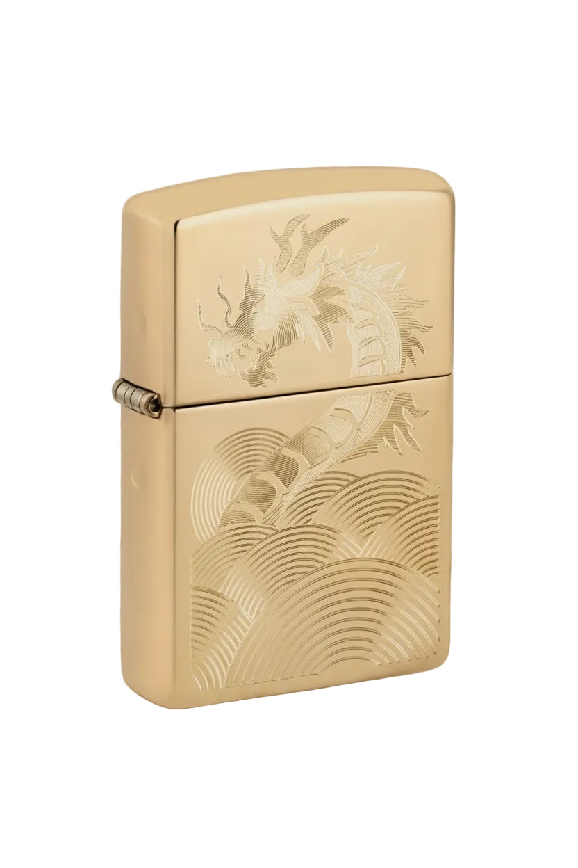 ZIPPO - Dragon Design High Polish Brass
