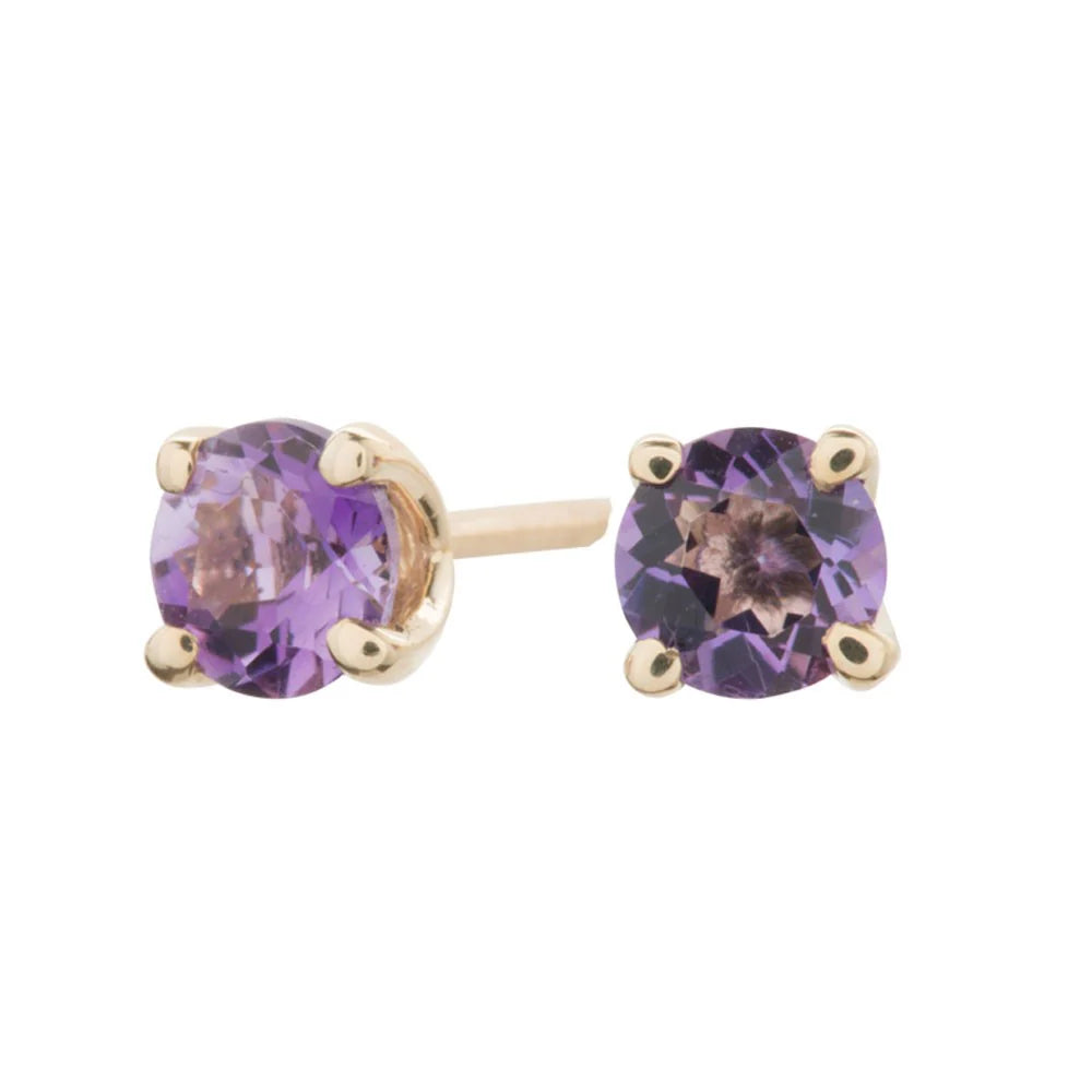 Noa - 14kt Gull eyrnalokkar Amethyst
