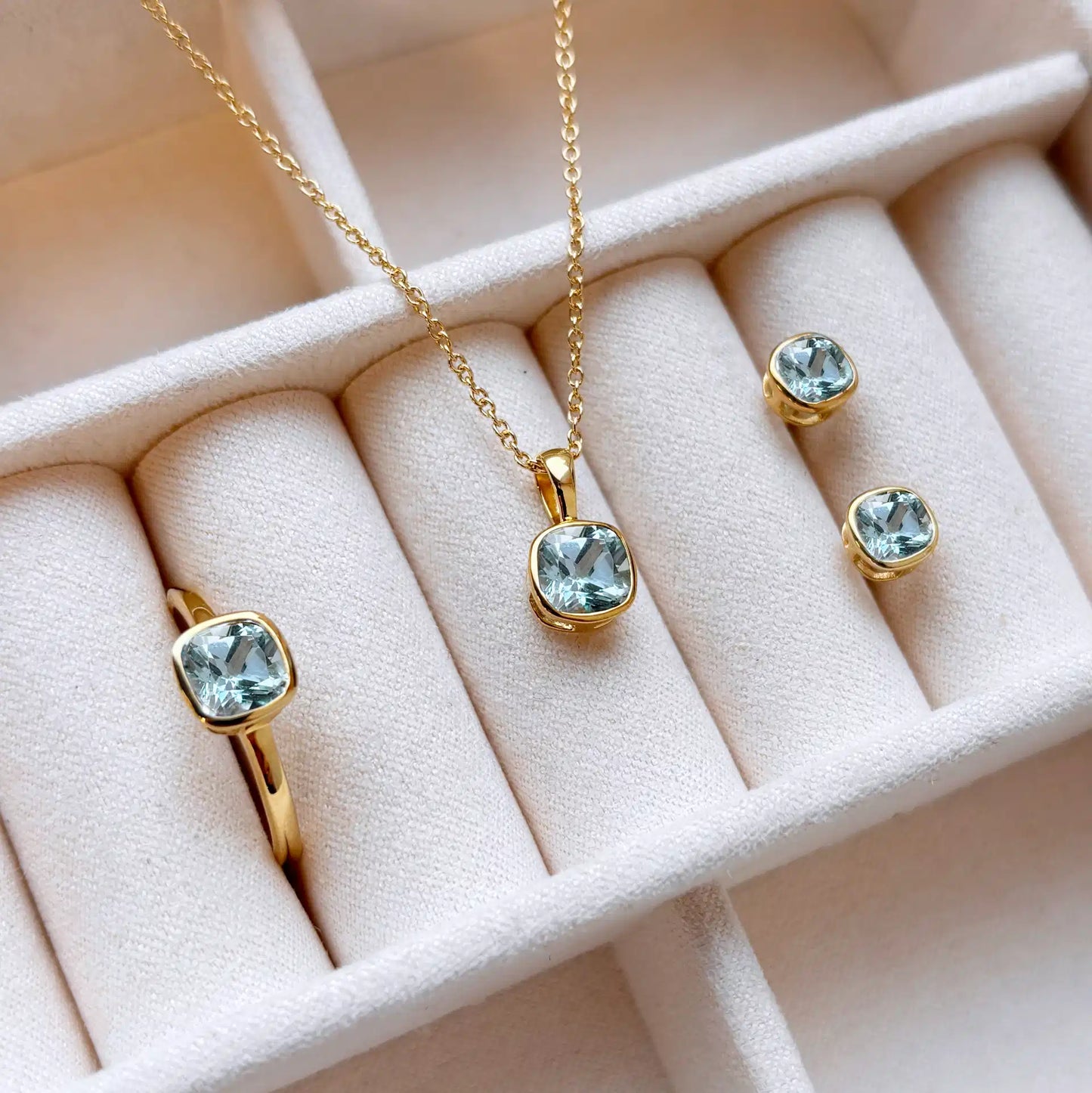 Scrouples - 8kt Gullhringur Topas