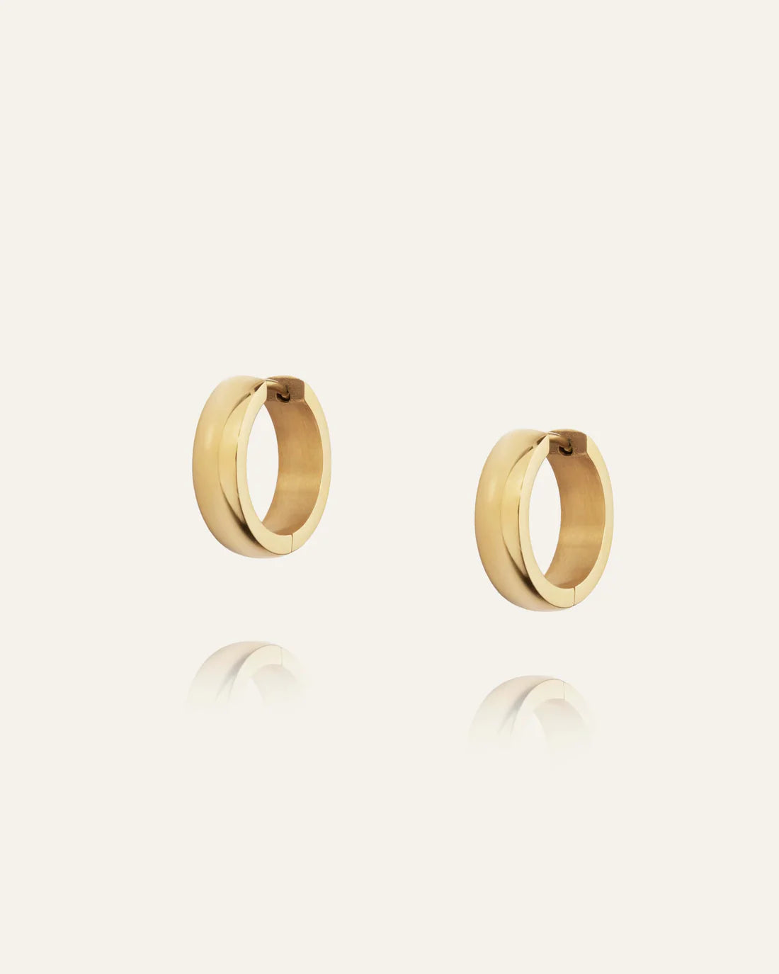 MOCKBERG - Chunky Hoop Lokkar - Gylltir