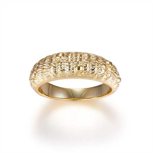 Vera Design - Stuðlaberg Midi Hringur Gylltur