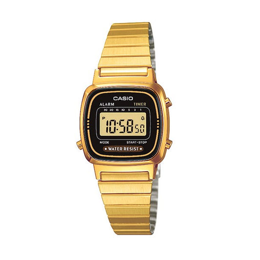 Casio - Vintage Mini - Gyllt með Svartri Skífa