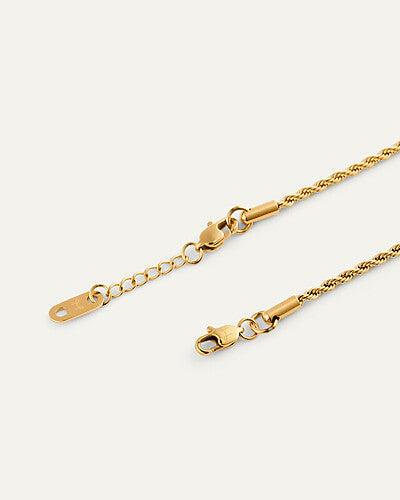 MOCKBERG - Thin Rope gyllt stál armband