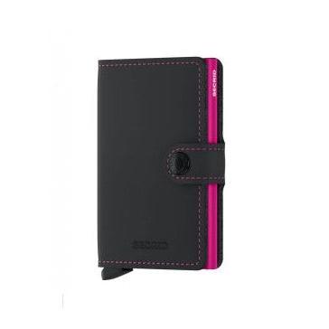 SECRID Miniwallet Matte Black & Fuchsia